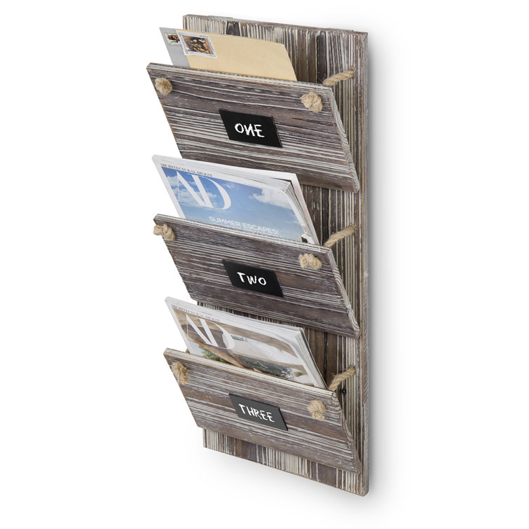 Gracie Oaks WallMounted Torched Mail Storage Wayfair Canada